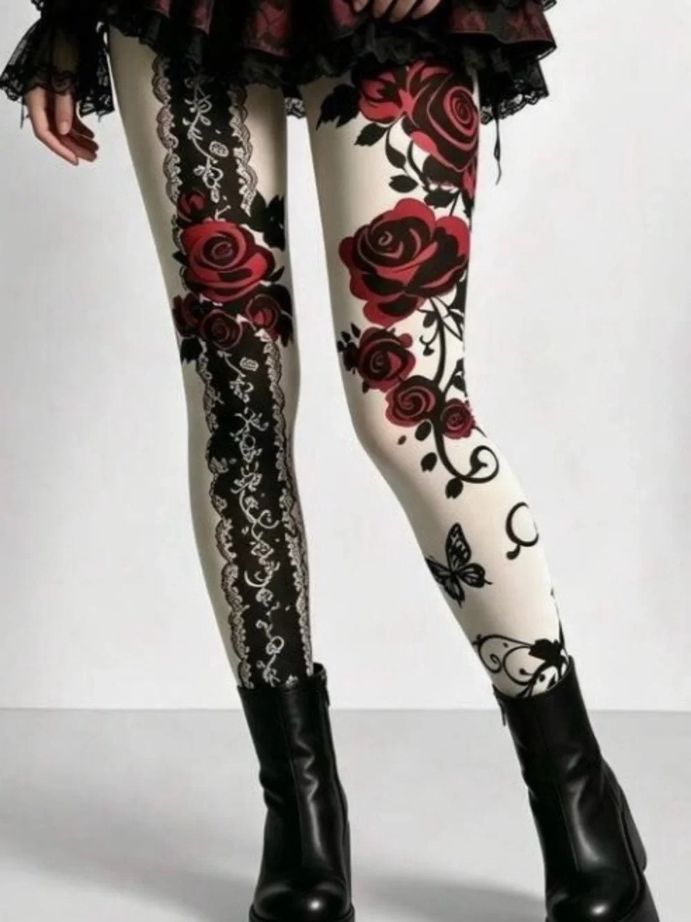 🆕 Floral Opaque Tights